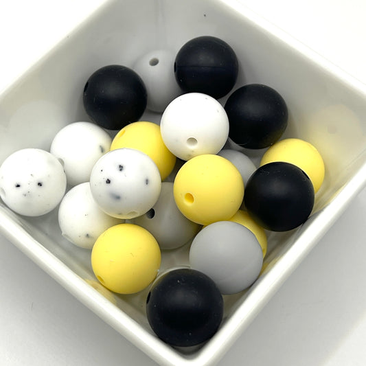 silicone bead color mix 15mm