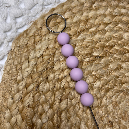 Silicone beads for crochet projects